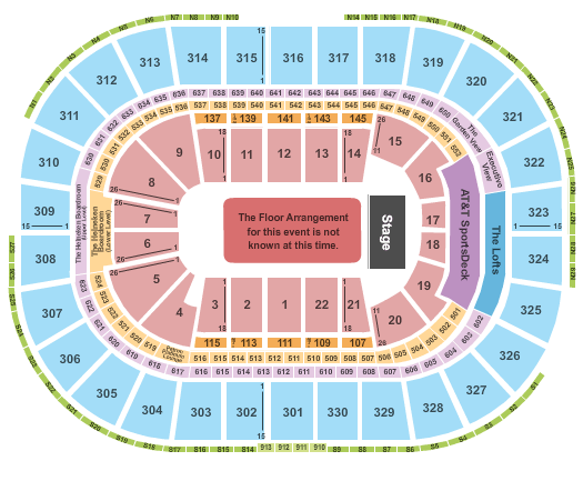 Td Garden Seating Chart With Rows