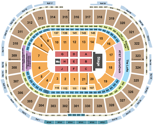 seating chart for TD Garden - Genesis - eventticketscenter.com