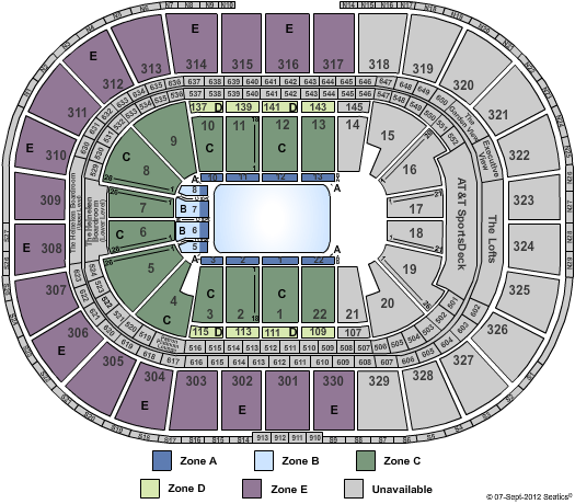 TD Garden Ice Show Zone Seating Chart