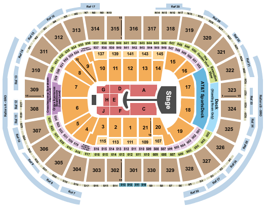 Lady Gaga TD Garden Seating Chart