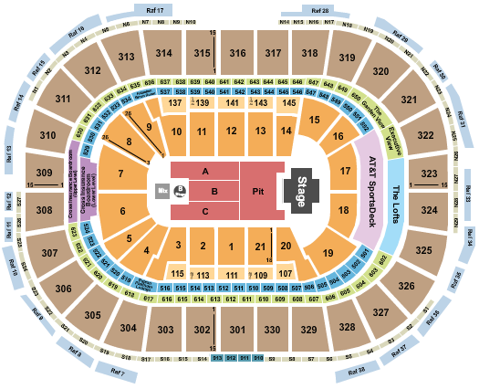 TD Garden Lauryn Hill & The Fugees Seating Chart