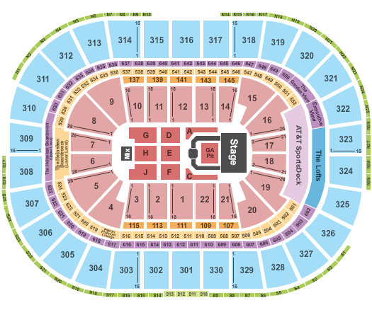 TD Garden P Diddy Seating Chart