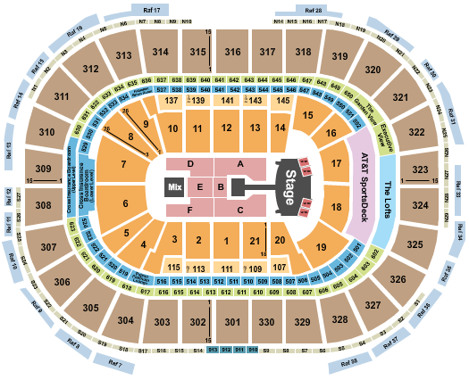 TD Garden Queen & Adam Lambert 2023 Seating Chart