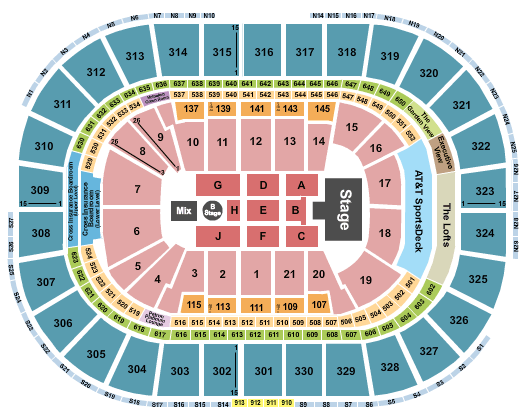 TD Garden Shawn Mendes Seating Chart
