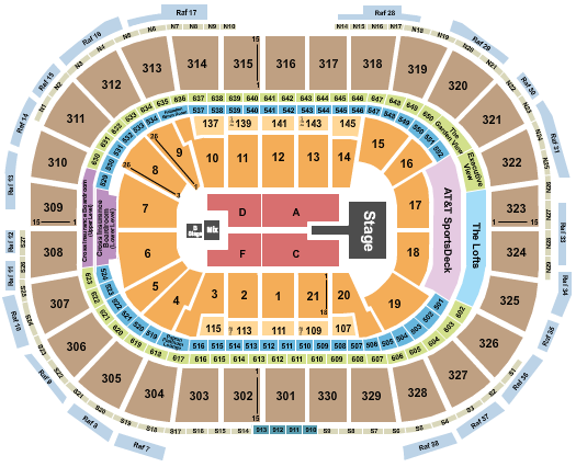seating chart for TD Garden - Thomas Rhett - eventticketscenter.com