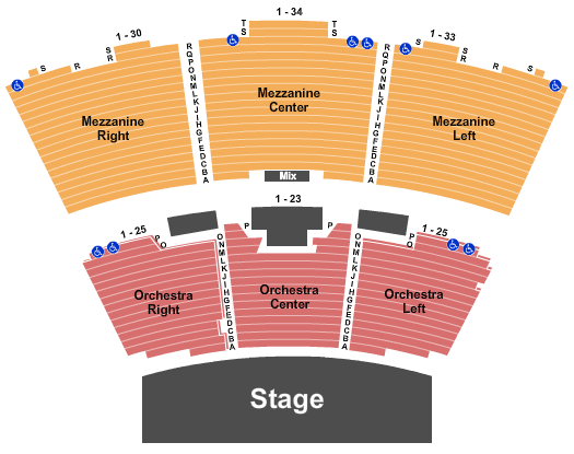 Grand Sierra Theatre TEST Seating Chart
