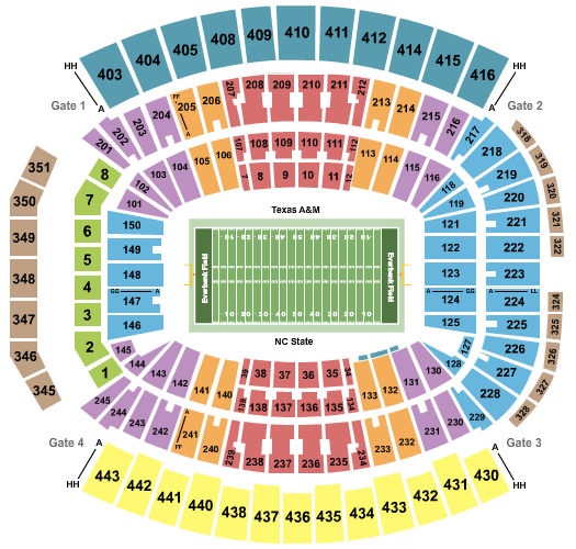 EverBank Stadium Taxslayer Bowl 2018 Seating Chart