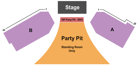 TJ's Corral Endstage VIP Party Pit Seating Chart