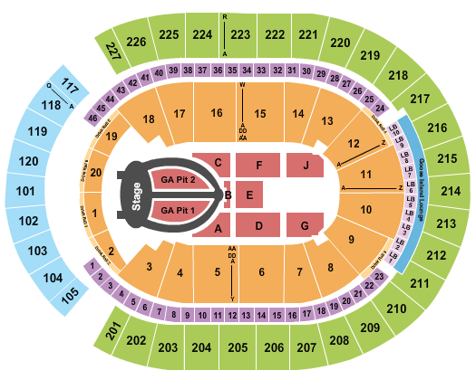 T-Mobile Arena Ariana Grande Seating Chart