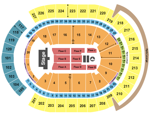 T-Mobile Arena Aventura Seating Chart