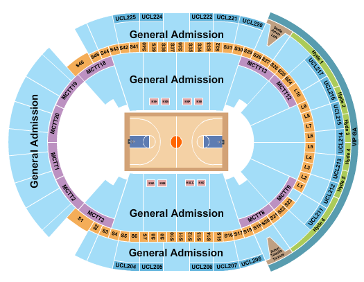 T-Mobile Arena Basketball - NBA Creators Cup Seating Chart