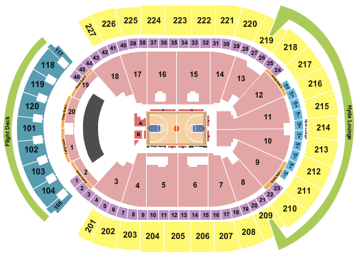 T-Mobile Arena Basketball Intl RW Seating Chart