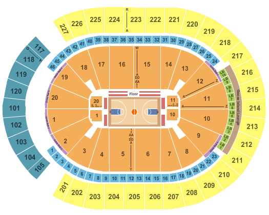 seating chart for T-Mobile Arena Basketball - eventticketscenter.com