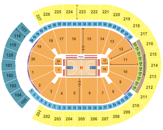 T-Mobile Arena Basketball Seating Chart