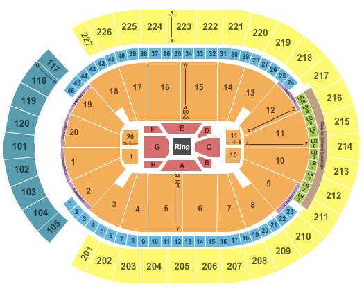 T-Mobile Arena Boxing Seating Chart