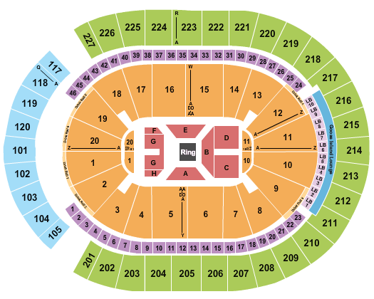 T-Mobile Arena Boxing 2 Seating Chart