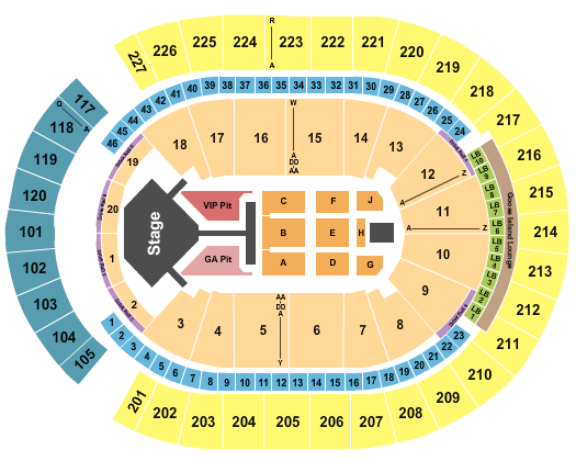 T-Mobile Arena Calibash Seating Chart