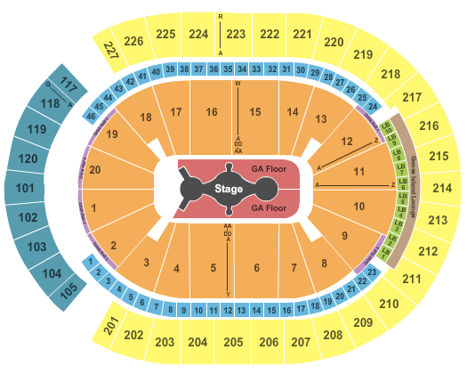 T-Mobile Arena Carrie Underwood Seating Chart