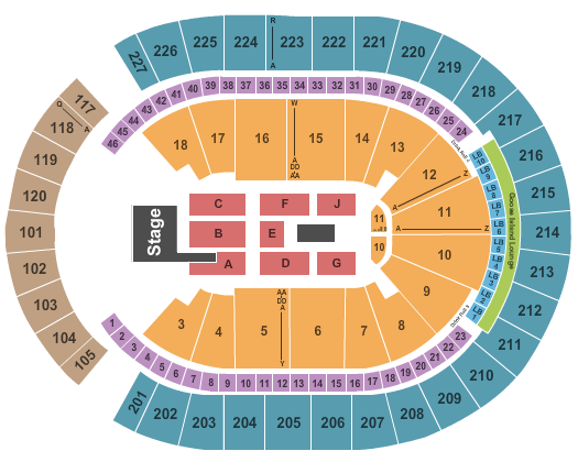 T-Mobile Arena Depeche Mode Seating Chart