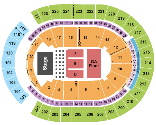 T-Mobile Arena Dia Nacional Del La Banda Seating Chart