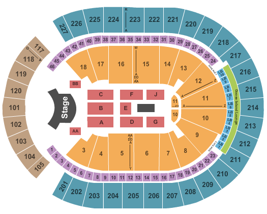 T-Mobile Arena Ed Sheeran Seating Chart