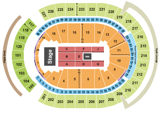 T-Mobile Arena Endstage 2 Seating Chart