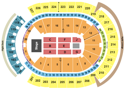 T-Mobile Arena End Stage Seating Chart