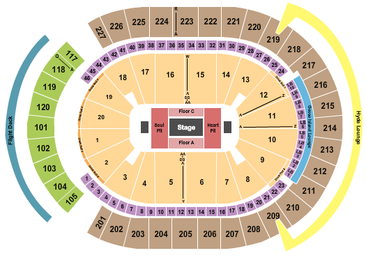 seating chart for T-Mobile Arena Eric Church - eventticketscenter.com