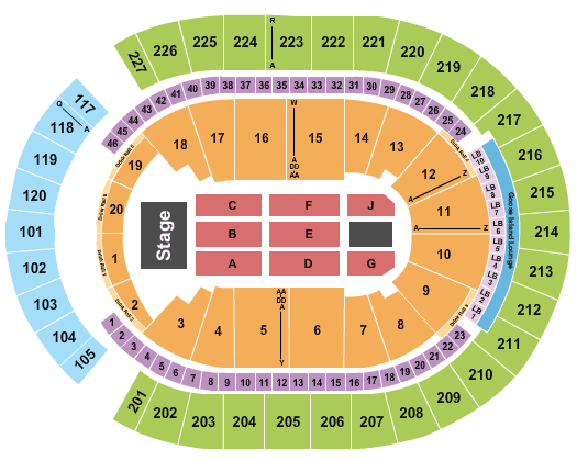 T Mobile Concert Seating Chart