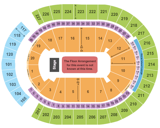 T-Mobile Arena Seating Map