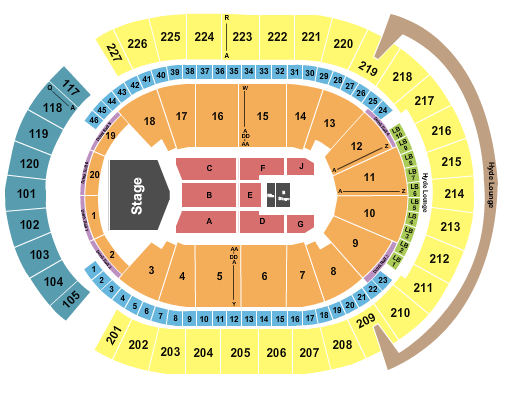T-Mobile Arena Grupo Firme Seating Chart