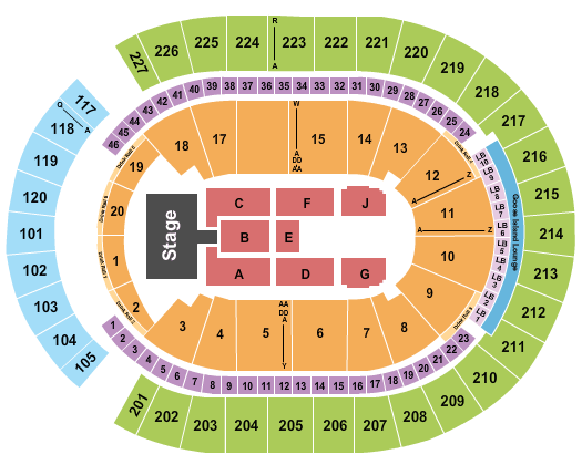 T-Mobile Arena Hootie & The Blowfish Seating Chart
