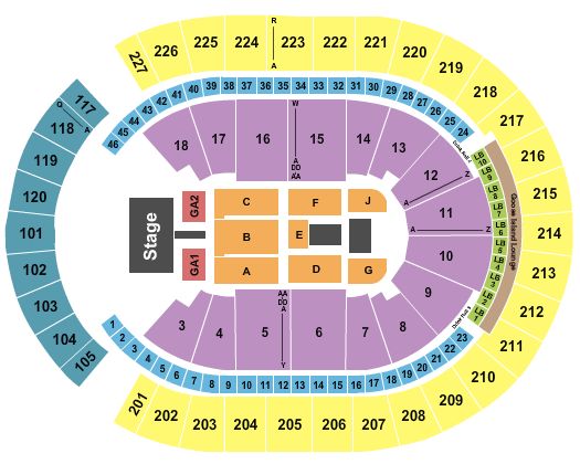 T-Mobile Arena Imagine Dragons Seating Chart