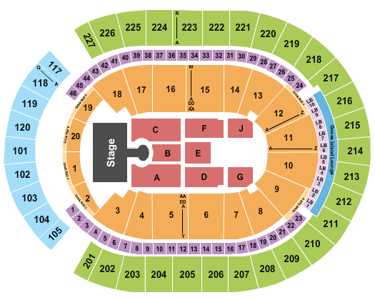 T-Mobile Arena Jennifer Lopez Seating Chart