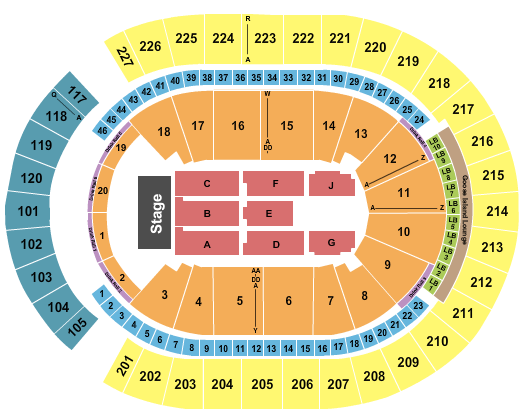 T-Mobile Arena John Melaney Seating Chart