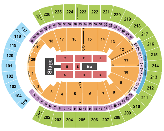 T-Mobile Arena Journey & Def Leppard Seating Chart