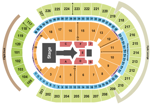 seating chart for T-Mobile Arena Justin Bieber - eventticketscenter.com