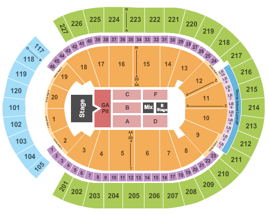 T-Mobile Arena Keith Urban Seating Chart