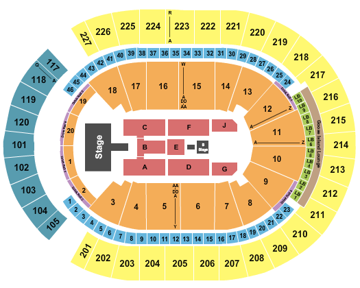 T-Mobile Arena Mana Seating Chart