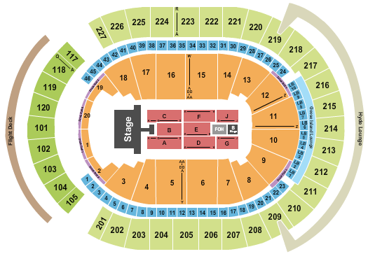 T-Mobile Arena Mana Seating Chart