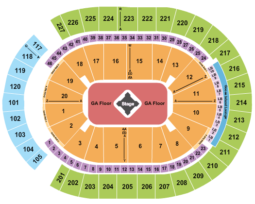 T-Mobile Arena Metallica Seating Chart