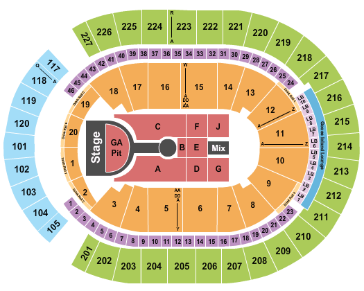 T-Mobile Arena Michael Buble Seating Chart
