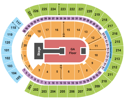 T-Mobile Arena Muse Seating Chart