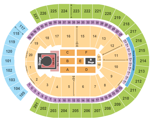 T-Mobile Arena NKOTB Seating Chart