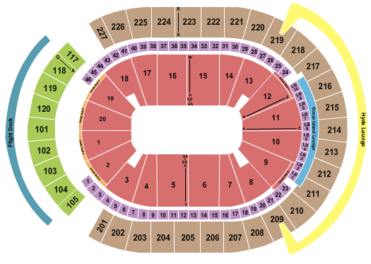 T-Mobile Arena Open Floor Seating Chart