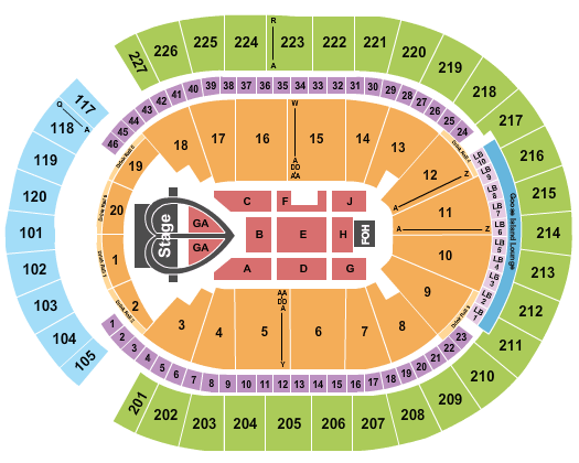 T-Mobile Arena Pink Seating Chart