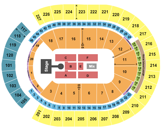 T-Mobile Arena Rod Wave Seating Chart