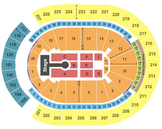 T-Mobile Arena Rolling Stones Seating Chart