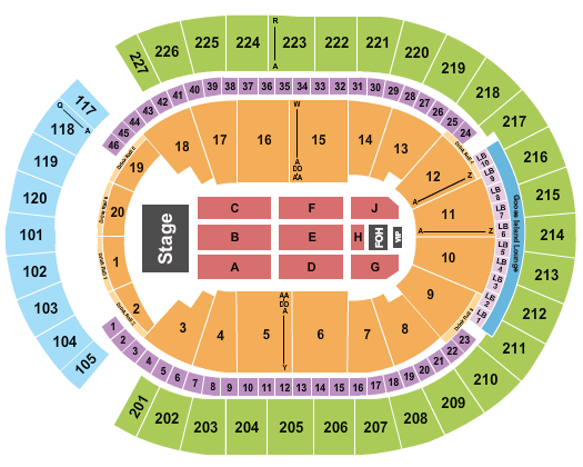 T-Mobile Arena Smashing Pumpkins Seating Chart