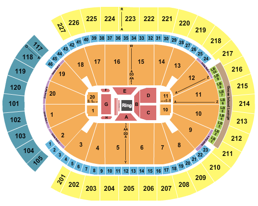 T-Mobile Arena Boxing 3 Seating Chart